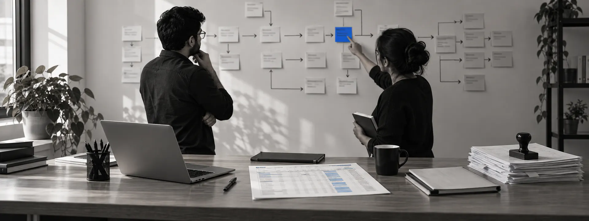 Mapping the process as it really runs: a wall of cards, a spreadsheet and the people who do the work