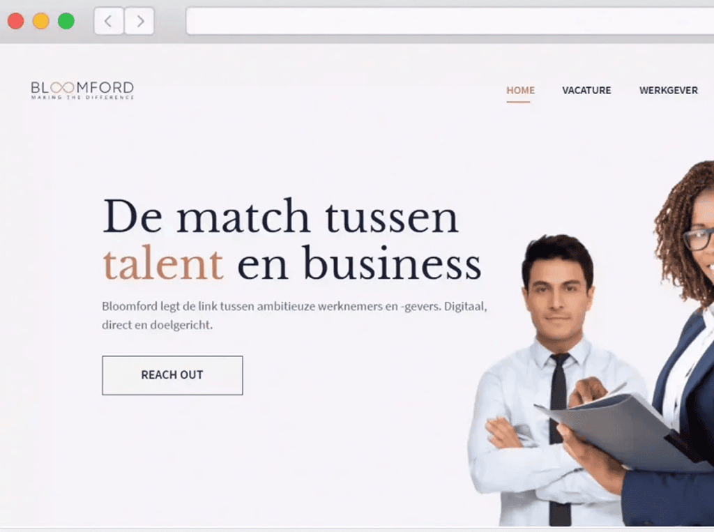 Bloomford hiring portal home with featured vacancies and candidate actions