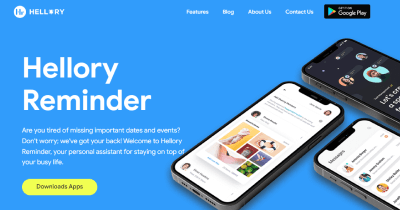 Hellory Reminder App UI